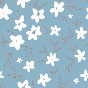 dainty flowers blue - M