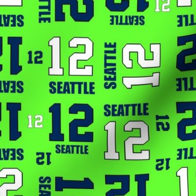 Seattle 12th Man-Green Background