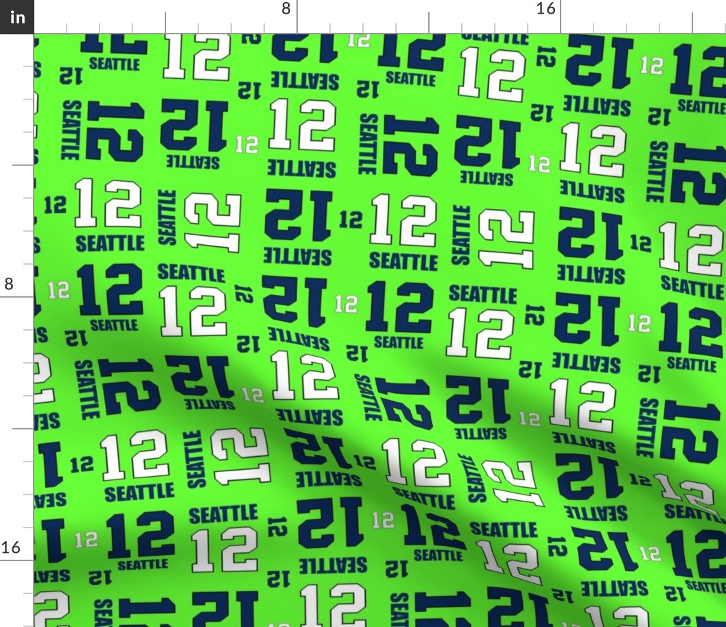 Seattle 12th Man-Green Background
