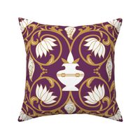 Holy Talismans- Sacred Indian Motifs- Plum Gold- Large Scale