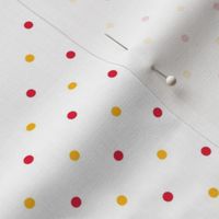 Chiefs colors-Polka Dots-Red-Yellow-White Background-Larger