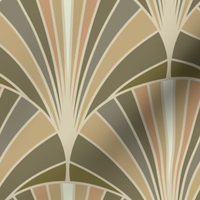 Art Deco Fandango-Mushroom-Deco-Nouveau Palette-Large Scale