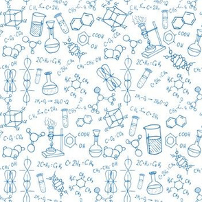 chemistry hand drawn doodles science pattern