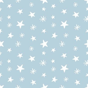 Blue Stars Fabric, Wallpaper and Home Decor | Spoonflower