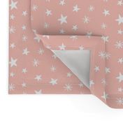 safari baby nursery - stars pastel pink