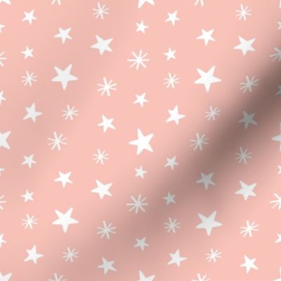 safari baby nursery - stars pastel pink