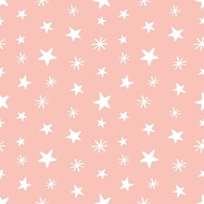 safari baby nursery - stars pastel pink