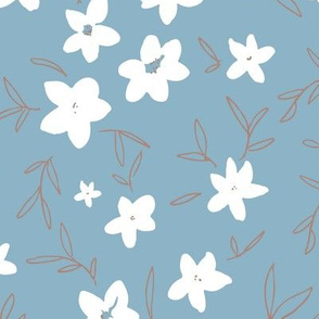 dainty flowers blue - L