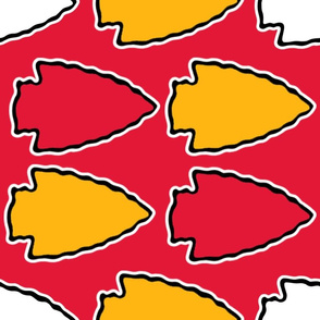 Chiefs-Large Arrowheads (Red Background)
