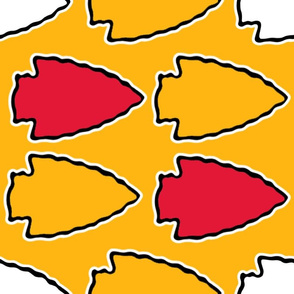 Chiefs-Large Arrowheads (Yellow Background)