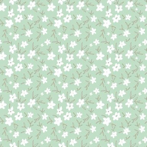 dainty flowers green - S