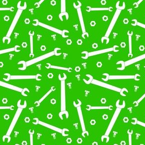 White Wrench  Pattern Green