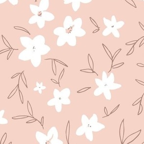 dainty flowers peach - L