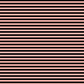 Small Light Coral Bengal Stripe Pattern Horizontal in Black
