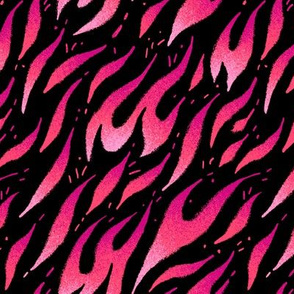 Flames - Pink Black