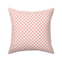 Checker Pattern - Light Coral and White