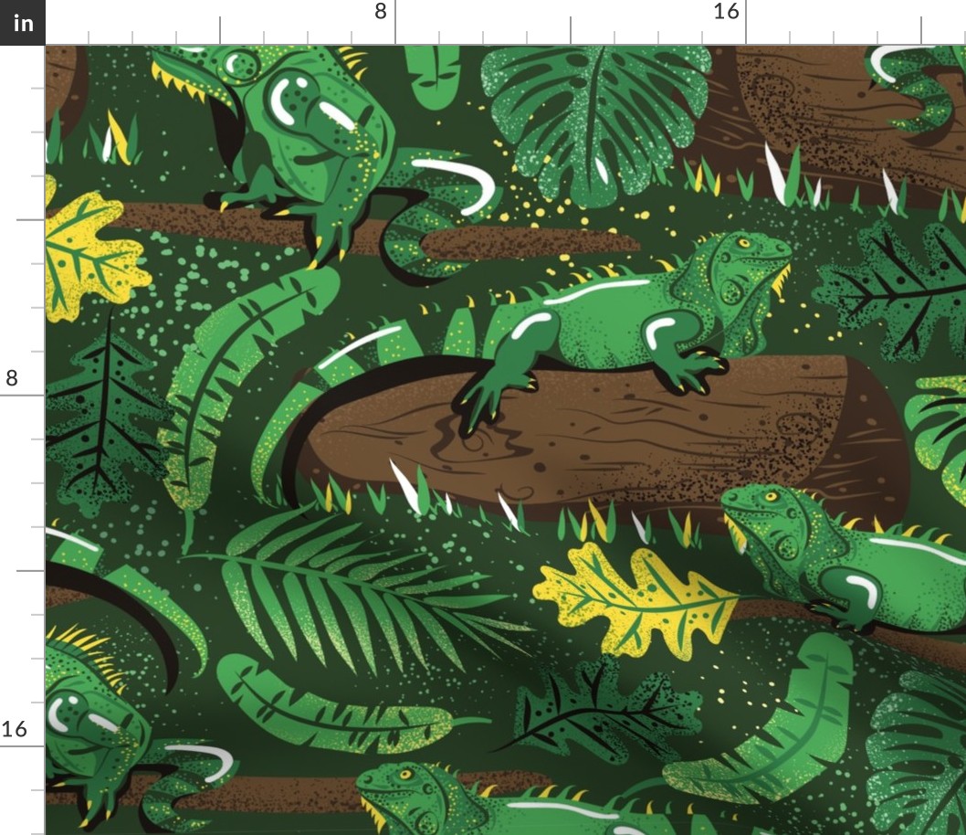 Green iguana pattern