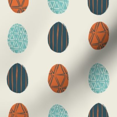 Easter Eggs on Beige