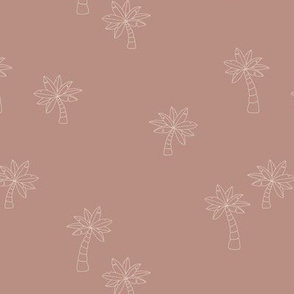 The minimalist beach palm trees tropical boho design neutral nursery and swimwear moody berry blush 