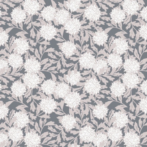 Asian chrysantheme gray white
