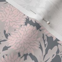 Asian chrysantheme gray soft pink