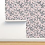 Asian chrysantheme gray soft pink