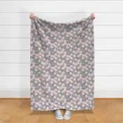 Asian chrysantheme gray soft pink