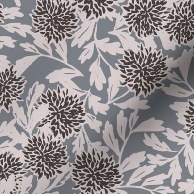 Asian chrysantheme gray dark