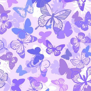 29 Packed Butterflies pale purple