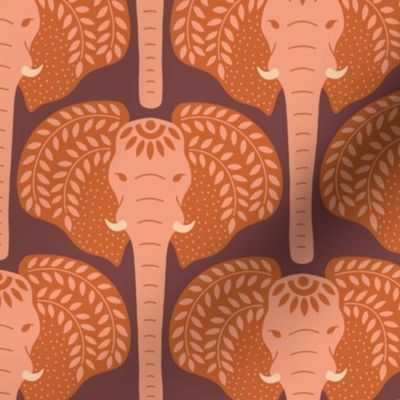 Elephant Heads - Terracotta