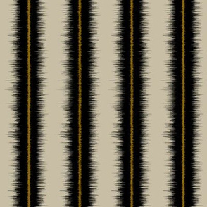 Black & Gold Ikat stripe