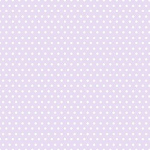 7" White and Lilac Polka Dots