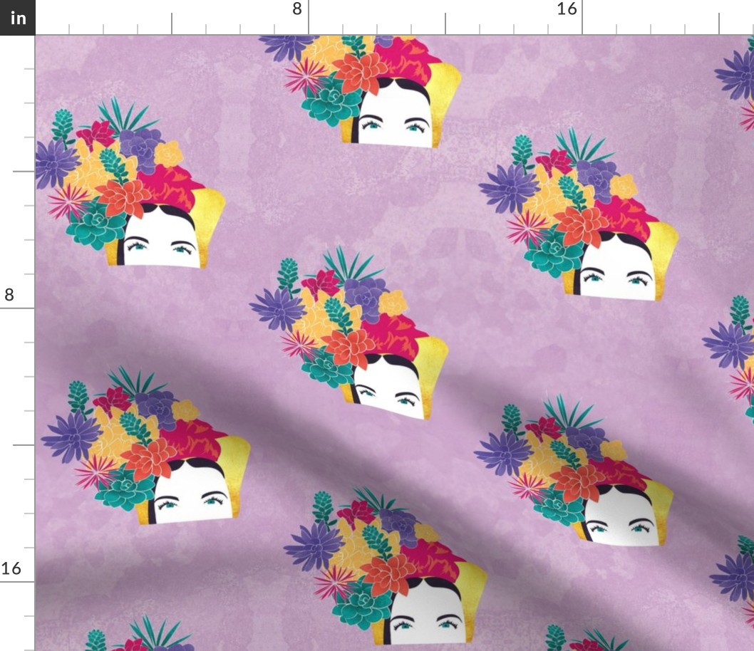 Normal scale // Succulent eyes // lilac background