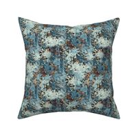 Floral Fantasy Abstract in Blue
