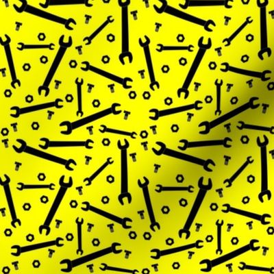 Black Wrench Pattern Yellow