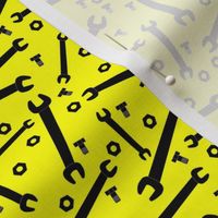 Black Wrench Pattern Yellow