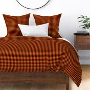 Gingham Pattern - Vivid Orange and Black