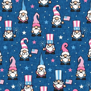 patriotic gnomes - Stars and Stripes - pink and blue - LAD21