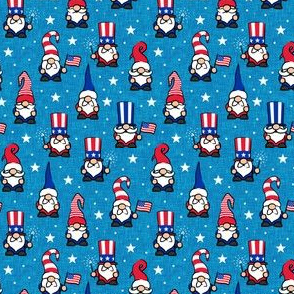 (small scale) patriotic gnomes - Stars and Stripes - red white and blue - blue 2 - LAD21