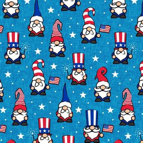 patriotic gnomes - Stars and Stripes - red white and blue - blue 2 - LAD21