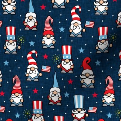 patriotic gnomes - Stars and Stripes - red white and blue - navy - LAD21