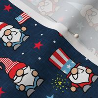 patriotic gnomes - Stars and Stripes - red white and blue - navy - LAD21
