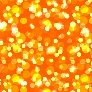 Sparkly Bokeh Pattern - Vivid Orange Color