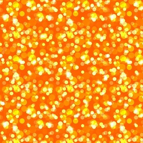 Small Sparkly Bokeh Pattern - Vivid Orange Color