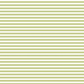 Small Pear Green Bengal Stripe Pattern Horizontal in White