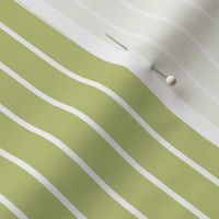 Pear Green Pin Stripe Pattern Vertical in White