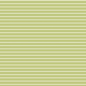 Small Pear Green Pin Stripe Pattern Horizontal in White