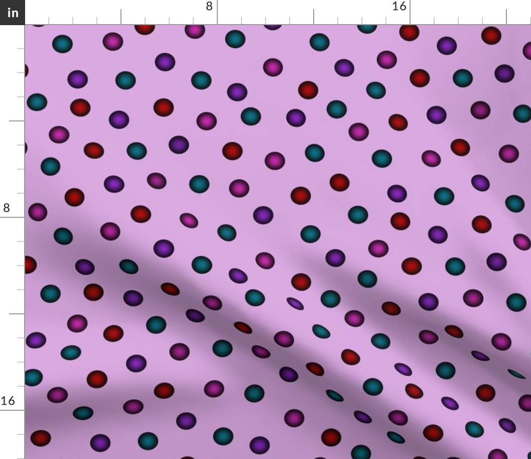 mad balloon dots on lavender