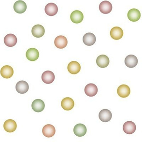 balloon dots in vintage colors on white