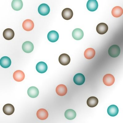 balloon dots in retro surfing colors